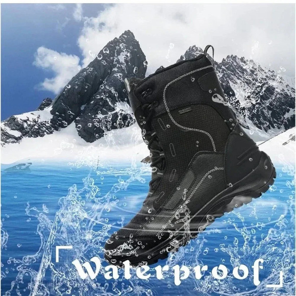 Cozhloyn Men\'s Snow Boots Warm Non-Slip Waterproof Outdoor High-Top Hiking 13.5 main image 6